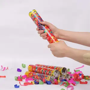 Respetuoso del medio ambiente de papel de tejido cañón de confeti Poppers de fiesta confeti lanzador para festival de celebrar