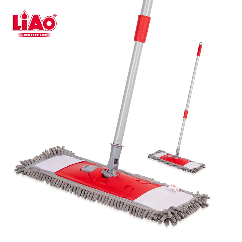 LiAo ไม้ถูพื้นผ้าไมโครไฟเบอร์,ขนาด40ซม. ผลิตจากผ้าม็อบดันฝุ่น Chenille ปี2022สำหรับทำความสะอาดพื้นในครัวเรือน