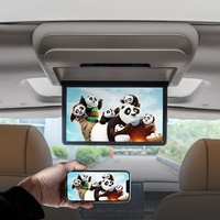 Moniteur d'appui-tête de voiture LCD Android 14.0 à commande manuelle avec USB 4K/1080P, design rabattable portable, CarPlay pour Denza D9 EV