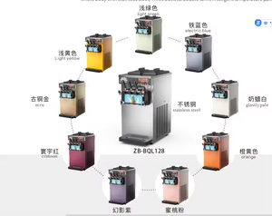 Machine à Glaces Professionnelle en Acier Inoxydable 3 Parfums, <span class=keywords><strong>Sorbetière</strong></span> Gelato de Comptoir - Product Image 6