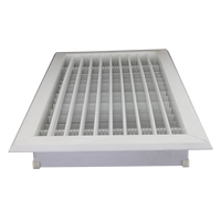 Grille de ventilation de plafond en plastique, grille de retour d'air réglable en PVC