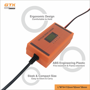 Cargador de batería portátil de 12V 1-2A, pantalla de progreso, Protector de seguridad, adaptador de CC <span class=keywords><strong>Universal</strong></span> para coche, Scooter eléctrico, compatible con AU EU UK - Product Image 4