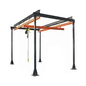 High Quality 500kg 1 Ton 2 Ton Overhead Crane Supply Workstation Free Standing Bridge Crane