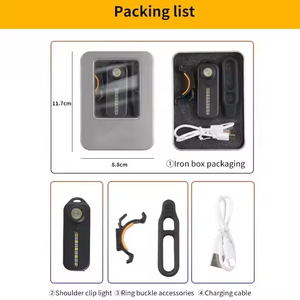 Có thể sạc lại xe đạp đuôi ánh sáng Type-C sạc ngoài trời xách tay bút Clip Tuần Tra Cảnh báo an toàn làm việc ánh sáng - Product Image 6