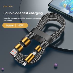 Cable de Carga Rápida PD 4 en 1 de 100W, 1.2m, Cable de Carga Universal para Teléfonos, Cables de Alimentación - Product Image 5