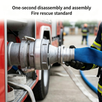 Raccord réducteur en alliage d'aluminium pour tuyau d'incendie, adaptateur de réduction 1-6 pouces, connexion rapide pour système de lutte contre l'incendie