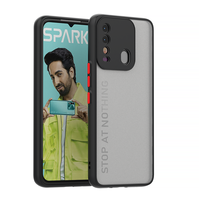 Coque arrière ultra-fine en TPU et PC, effet givré fumé, à prix abordable, pour Tecno Spark 8 8P – Meilleure vente