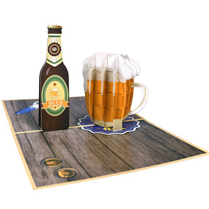 Cartes d'anniversaire 3D avec design bière pour hommes, mari, petit ami, oncle, grand-père, cadeau d'anniversaire pour la fête des pères, la retraite, toutes occasions - Product Image 3
