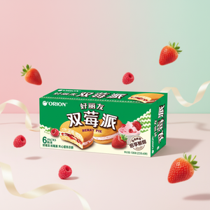 Orion Exotic Snack, Sabor Fresa y Frambuesa, Pastelito Dulce y Ácido, Postre, 138g - Product Image 1