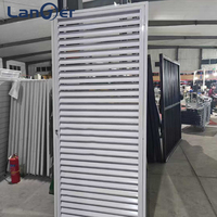 Porte d'allée automatique moderne en aluminium, persienne pliante, porte à obturateur, finition de revêtement en poudre à haute confidentialité pour jardin, hôtels et parcs