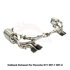 Vortex Performance Stainless Steel Catback Exhaust For Porsche 911 997.1 997.2 2005-2012 Track Tuning <b>Kit</b> - Product Image 2