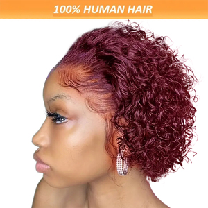Colore naturale brasiliano 13x4 <span class=keywords><strong>capelli</strong></span> umani Pixie taglio frontale pizzo corto <span class=keywords><strong>capelli</strong></span> Remy <span class=keywords><strong>6</strong></span> pollici parrucche corte per le donne - Product Image 3