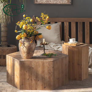 [] Solid Wood <b>Coffee</b> <b>Table</b> 21XS1247 Retro Distressed Style <b>Small</b> Tea <b>Table</b> For Living Room - Product Image 2