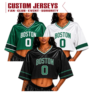 Camisetas Oversize <span class=keywords><strong>de</strong></span> Diseño con Hombros Caídos para Mujer, Estilo <span class=keywords><strong>Boston</strong></span> <span class=keywords><strong>Celtics</strong></span>, para el Día del Partido, con MOQ Bajo y Personalización Rápida - Product Image 1