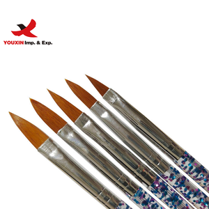 Nouvel ensemble de 5 stylos pour nail art, vente en gros directe usine, avec applicateur de poudre d'oignon et pinceaux en cristal, en nylon, qualité supérieure - Product Image 2