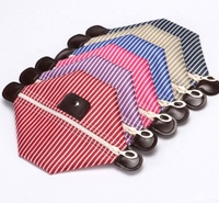 Tas Kosmetik Wanita Motif Garis Desainer Promosi 2024, Mini, Hadiah, Lipat, Murah, Model Pangsit, Tempat Perlengkapan Mandi Wanita