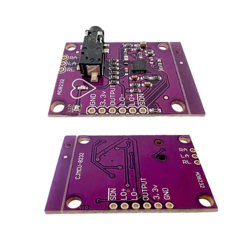 AD8232 modul Monitor denyut jantung modul papan pengembangan ECG untuk Kit DIY kompatibel modul papan PCB elektronik AD8232