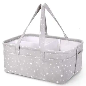 BSCI-cesta de regalo personalizada para Baby Shower, bolso de almacenamiento grande para guardería, organizador de pañales de bebé