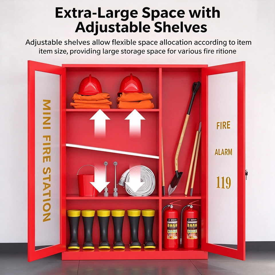 Mini Stationa Mini Fire Station Cabinet, Fire Equipment Cabinet for Construction Site ...
