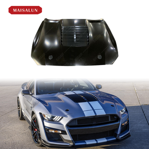 Pour Ford <span class=keywords><strong>Mustang</strong></span> 2015-2017 ans capot moteur capot mise à niveau vers GT500 style capot moteur en Fiber de carbone capot capot capot - Product Image 1
