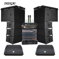 Système audio de haut-parleurs à prix d'usine pour concerts et spectacles sur scène – Enceintes passives à double subwoofer de 8 pouces pour sonorisation en ligne