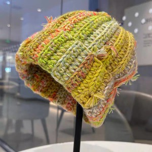 New Arrival Colorful Handmade Crochet Knit <strong>Beanie</strong> Hats for Unisex Slouchy Streetwear Winter Hat Beach Common Custom Logo - Product Image 5