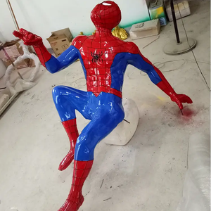 Sculpture spiderman grandeur nature en fibre de verre pour le cinéma de décoration de maison de supermarché - Product Image 5
