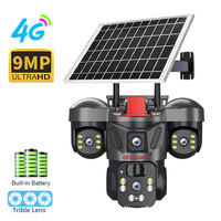 Cámara Solar Wifi para Exteriores VESAFE de 12MP con Triple Lente, Detección Humanoide, Tarjeta SIM 4G, Cámara de Seguridad Solar 360 con Visión Nocturna