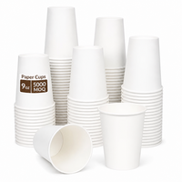 Gobelets en papier biodégradables de 6 oz, 7 oz, 8 oz, 9 oz, gobelets en papier pour emporter, gobelets en papier jetables pour café