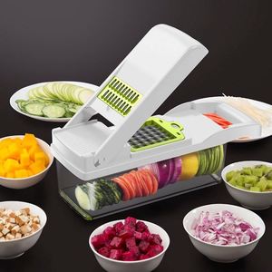 Professional Mandoline Dice Slicer Handheld Commercial Industrial Stainless Steel <b>Vegetable</b> Fruit <b>Chopper</b> 12 1 Onion PP - Product Image 3