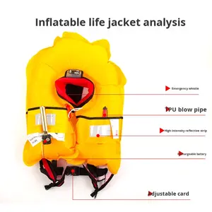 Niufurui Bouée de sauvetage portable pour la pêche en mer, gilet de sauvetage gonflable professionnel ultra-fin pour adultes, flottabilité 150N, Chine - Product Image 2