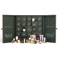 Calendario de Adviento Personalizado, Caja de Regalo de Cartón Rígido de Lujo Vacía, Laminación Mate, Cierre Magnético, Embalaje Cosmético Navideño