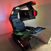 IW-R1 PRO zéro gravité inclinable poste de travail chaise GIMI gaming COCKPIT, fonctionne triple moniteur inclinable VR imperator