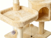 Arbre à chat multi-niveaux avec condo et échelle pour chats d'intérieur, vente en gros, OEM, logo personnalisé, marque privée, fournisseur pour animaux de compagnie, commande en gros, MOQ