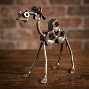 Sculpture d'animal en fer recyclé, figurine nautique soudée pour la décoration intérieure - Product Image 2