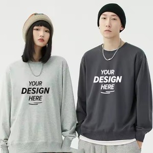 HG300S Crew Neck Sweatshirt & Hoodie 100% Cotton Eco-Friendly 300g <b>Fabric</b> Custom Men's <b>Black</b> Jumper - Product Image 2