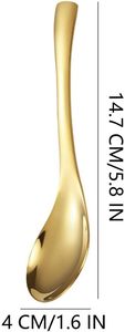 Cuchara Pequeña de Acero Inoxidable 304, Diseño Clásico, Directo de Fábrica, para Viajes y Medición, para Restaurantes - Product Image 2
