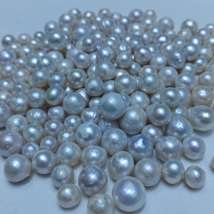 <span class=keywords><strong>Perle</strong></span> Sciolte Naturali Edison <span class=keywords><strong>Bianche</strong></span> Autentiche di Acqua Dolce, Grandi Dimensioni Quasi Rotonde, 9-15mm - Product Image 1
