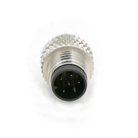 Connecteur étanche circulaire en métal droit à visser M8, 3, 4, 5, 6, 7 ou 8 broches, IP67 IP68