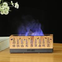 Nouveau Diffuseur d'aromathérapie ultrasonique à effet flamme, Humidificateur d'air à brume froide et à huiles essentielles pour la maison et le bureau