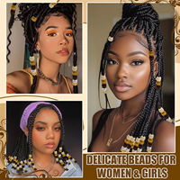 60 perles en bois pour tresses, 5 couleurs, bijoux de cheveux, accessoires pour tresses, locs et dreadlocks, décoration capillaire