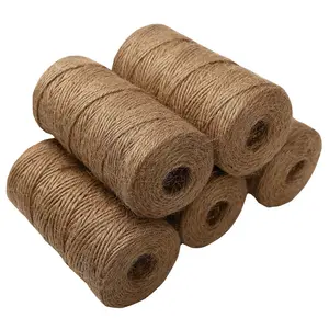 Vintage 2mm Jute Rope Cord String Twine Burlap Ribbon Diy Crafts 100m/roll Bangladesh Jute Hemp Gift Packing Rope For Party