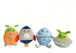 Jouet pour chien en peluche moelleux et grinçant de la série Aliens, nouveau design, vente en gros personnalisée, jouet pour animaux de compagnie amusant - Product Image 6