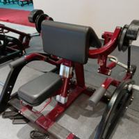 Máquina de curl de bíceps con placas de peso estilo martillo, equipo comercial de gimnasio para entrenamiento de bíceps y antebrazos