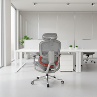 Chaise de bureau ergonomique moderne de qualité supérieure avec support lombaire réglable et base pivotante