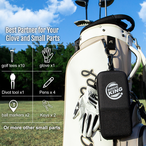 Estuche para Guantes de Golf, Bolsa Organizadora de Accesorios, Cierre de Cremallera, Clip de Mosquetón, Bolsillo de Malla, Portátil, de Viaje, Personalizado OEM - Product Image 5