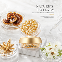 Sérum Visage Hydratant en Profondeur Anti-rides Raffermissant Éclaircissant à l'Acide Hyaluronique et au Collagène, Capsules d'Essence de Placenta au Design Populaire
