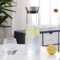 Carafe en verre borosilicate de haute qualité pour boissons chaudes et froides, jus de citron, bouteille d'eau en verre