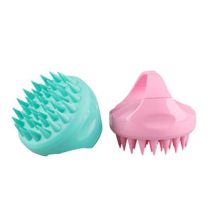 Masseur de cuir chevelu en silicone souple, <span class=keywords><strong>Amazon</strong></span>, <span class=keywords><strong>brosse</strong></span> à cheveux utile de douche - Product Image 1