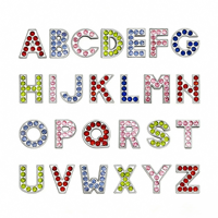 Accessoires de collier faits main en alliage et diamant, avec lettres anglaises majuscules, symboles, patte de chat, amour et motifs animaux de compagnie, pour bijoux DIY